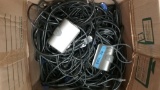 Entire contents of box, long video power cables and computer monitor cords splitters