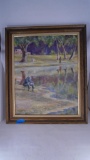 Signed Vintage Painting Hallenbeck 12/74 frame