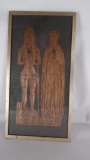 Framed Art Maybe Tapestry medieval Knight and Lady 21