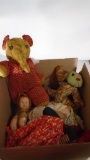 Vintage Stuffed Dolls, entire contents of box