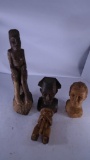 Various Wooden Statues and busts Hand Carved