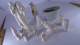Box of Various Porcelain Statues Clay Unfinished Unfired