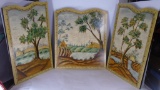 VIntage 3 Piece Scenic Painting on Wood
