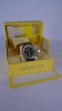 Invicta Russian Diver Watch #6608 Black Green Broken Band In Box with Book and Cleaning Cloth