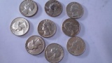 9 Quarter Coins 1964 x9
