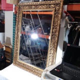 Framed Mirror Gold Frame Beveled Glass 46