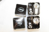 2 Disney Micky Mouse Watches Both Ticking In Tin Cases