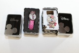 2 Disney Watches Minnie Mouse In Tin Cases Ticking