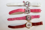 4 Disney Watches Minnie Mouse All Ticking
