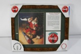 CHRISTMAS Coca Cola framed poster of Santa Claus