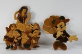 Mickey Mouse Wall Hanging (1) and Snow White and the Seven Dwarfs Wall Hanging (1)