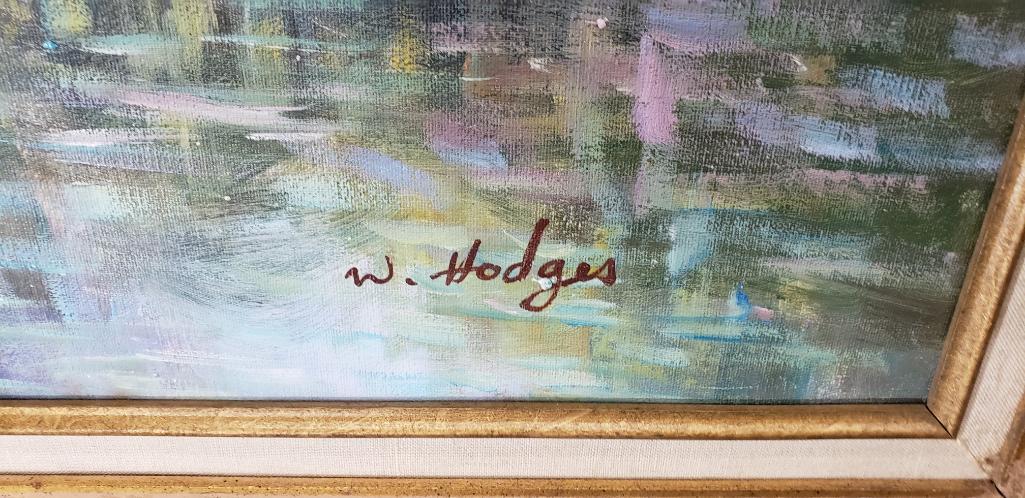 Oil Painting of Lake Villa signed W. Hodges 3ft Proxibid