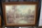 Oil Painting of Lake Cabin Signed Lorenz 33 tall 45 wide