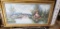 Oil Painting of Lake Villa signed W. Hodges 3ft tall 47in wide