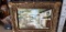 Oil painting of Oceanside hill Village with Ornate Frame 39in tall 50in wide