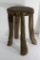 Handmade Wooden Stool, all 1 solid piece, 21in tall 14in wide