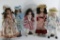 Collection of Vintage Porcelain Dolls, 20in tall, 4 units, 1 unit music box doll