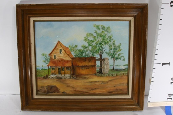 Pastel Painting of Old Farm Mill by Cee-Cee 27 tall 23 wide