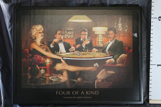 Framed Celebrity Lighted Poster "Four of a Kind" by Consami 25x33