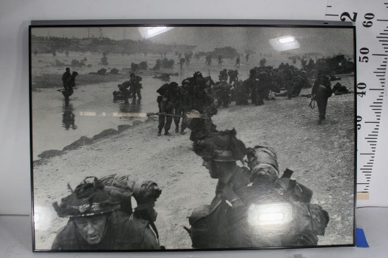 Large Photograph of the Aftermath of D-Day, World War 2