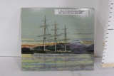 J Ashton Oil on Board Painting titled Clipper Ship signed, dated 1972