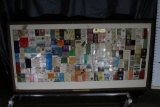 Collection of Matchbook Covers Pinned to Large Board 4ft x 2ft