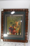 Bowl of Fruit and Vase art with Decorative Border Jillian Jeffrey 29 inches by 3 ft