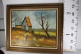 3 ft wide 30 tall Painting of Farm By Everettt Woopson?