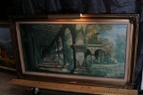 Painting of San Juan Capistrano by Carl Valente 68 wide 35 tall