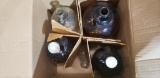 Vintage Large Glass Moonshine Jugs 12in tall 4 units