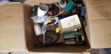 Box Of Miscellaneous Items, Toy Gun, Hygrometer, Wood Pipe, Goblet, etc.