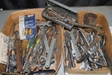 Box Of Various Wrenches metric and standard, Drill Bits, Allen Wrenches, etc.