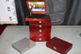 Small Vintage Wooden Gift Boxes 7 Units 6in long 4in wide 2in tall
