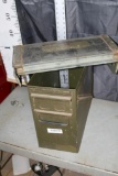 Large World War 2 Metal Ammunition Box 15in tall 17in long 8in wide 4 Units