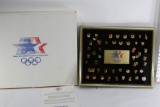 Framed Collector Pins of the 1984 Games of the XXIII Olympiad of Los Angeles Official Sponsors 16x19
