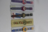 Various Children's Disney Watches, Snow White, Lion King, Aladin, etc. 5 Units