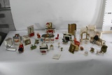 Various Vintage Ideal Petite Princess Dollhouse Furniture, Piano, Dressers, Chairs, etc. with Dolls