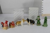 Assorted Porcelain/Ceramic Animal Couples, Frog, Dog, Chicken, 3x4