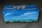 Handcrafted Painted Storage Chest 41x18x20