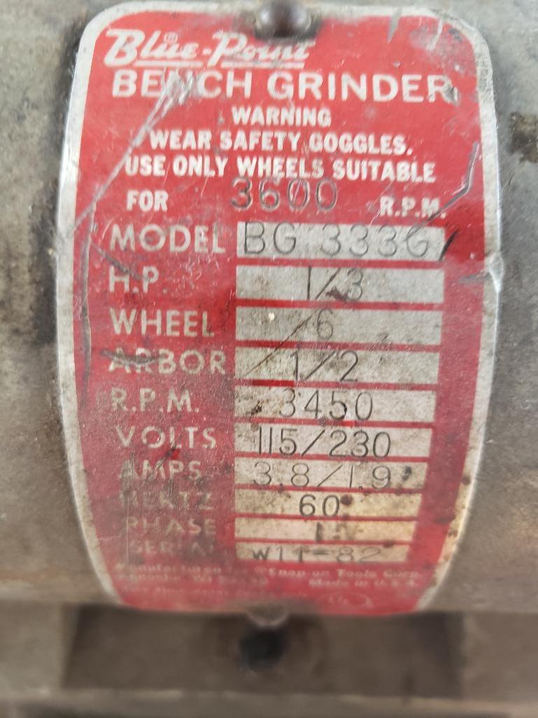 Blue Point Bench Grinder Bg 333g Industrial Machinery