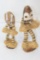 Small African Style Wooden Statuettes 2 Units 10in Tall