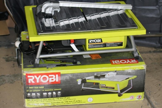 Ryobi ZRWS722 7 in. Portable Wet Tile Saw. upc 033287159833