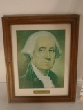 Framed Image of George Washington published 1969 painted by Sam Patrick