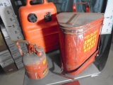 Underwriters Model No. 906-FL Metal Trashcan, and Oil and Gas can