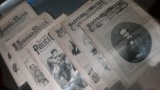 7 units of Antique Newspaper from 1969-1880 Harper's Bazar, Harpers Weekly. National Police Gazette