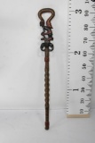 Decorative African Style Walking Cane 38in Tall