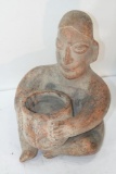 Tribal Statue on a Sitting Position with jar 10x7x6