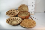 Various Weave Baskets 5 Units