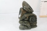 Large African Style Stone Carving Statue 14in Tall