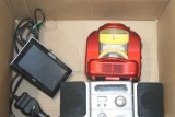 Misc Electronics GPS with Charger Small Battery operated Jukebox Radio, & AM FM Radio